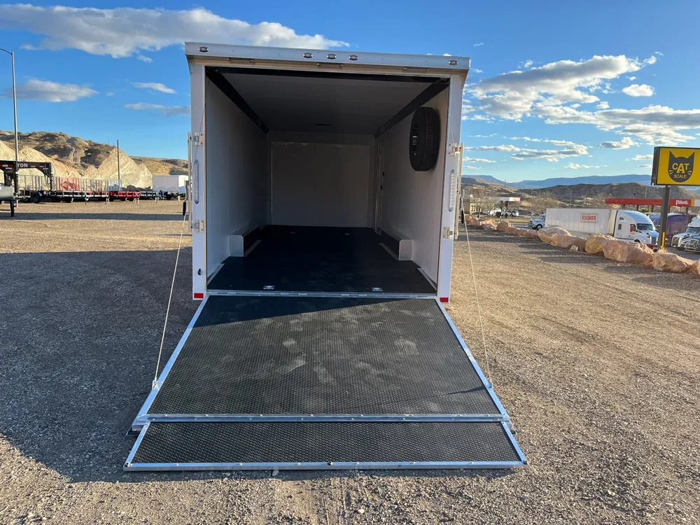8.5 x 24 ATC ROM 400 Sport/Car Hauler White Rear Ramp Down