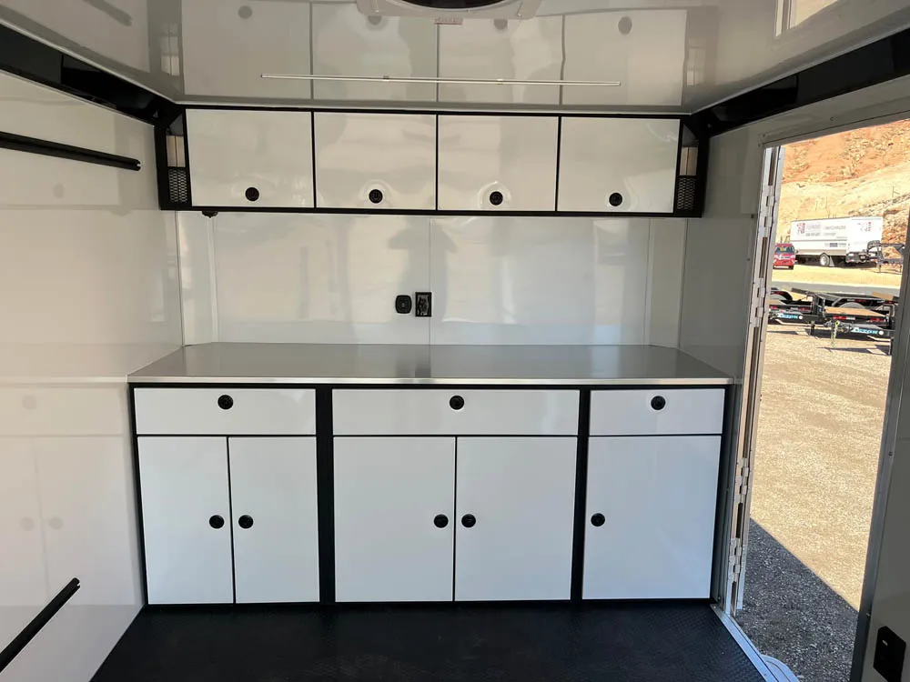 8.5 x 24 ATC ROM 450 Sport/Car Hauler Med Charcoal Front Cabinets