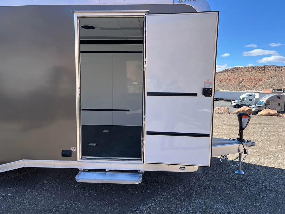 8.5 x 24 ATC ROM 450 Sport/Car Hauler Med Charcoal Side Door Open
