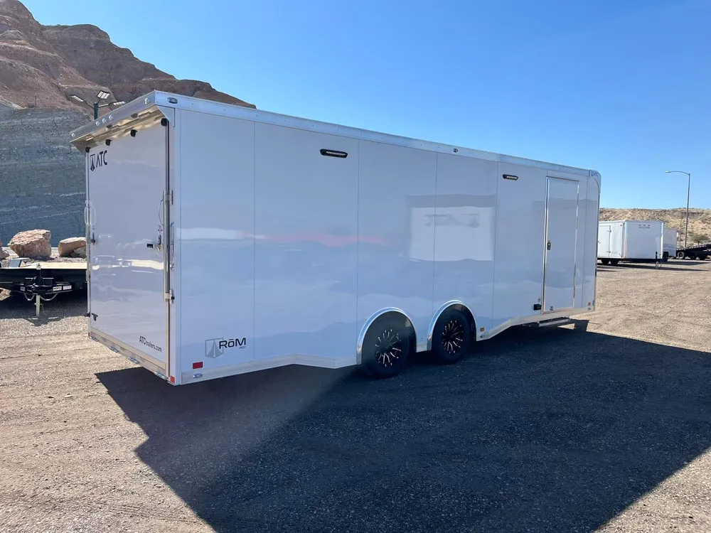 8.5 x 24 ATC ROM 450 Sport/Car Hauler Polar White right rear