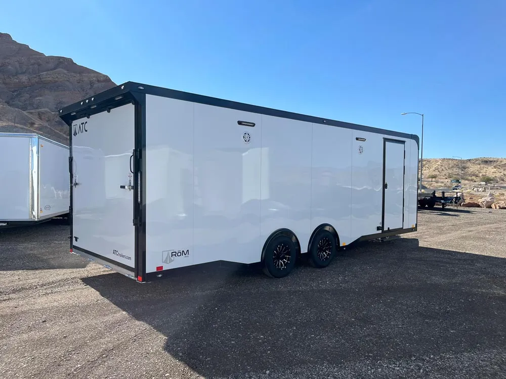 8.5 x 24 ATC ROM 450 Sport/Car Hauler Polar White right rear