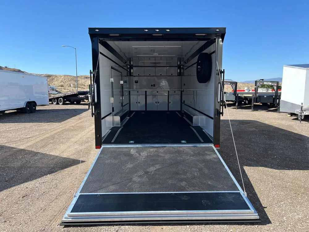 8.5 x 24 ATC ROM 450 Sport/Car Hauler Polar White rear ramp down