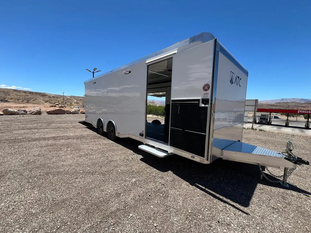 8.5 x 24 ATC ROM 450 Sport/Car Hauler Polar White side door open right side