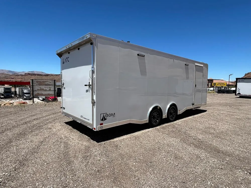 8.5 x 24 ATC ROM 450 Sport/Car Hauler Polar White right rear