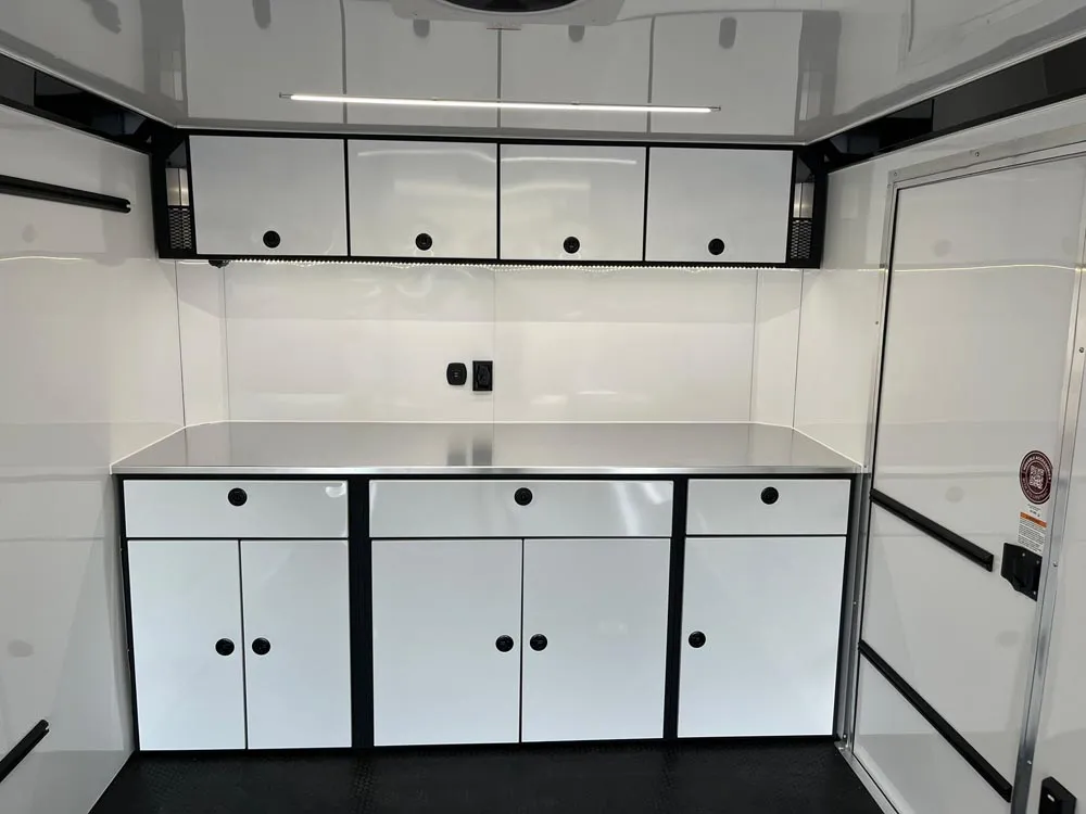 8.5 x 24 ATC ROM 550 Sport/Car Hauler Polar White front cabinets