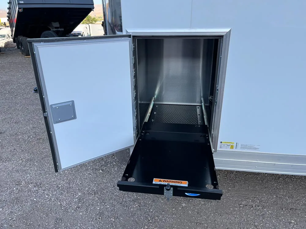 8.5 x 24 ATC ROM 550 Sport/Car Hauler Polar White side bay storage