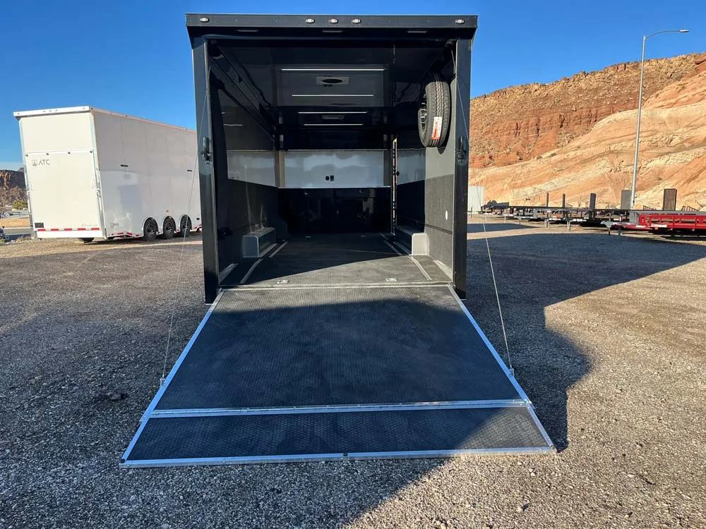 8.5 x 24 ATC ROM 550 Sport/Car Hauler Silver Frost rear ramp down