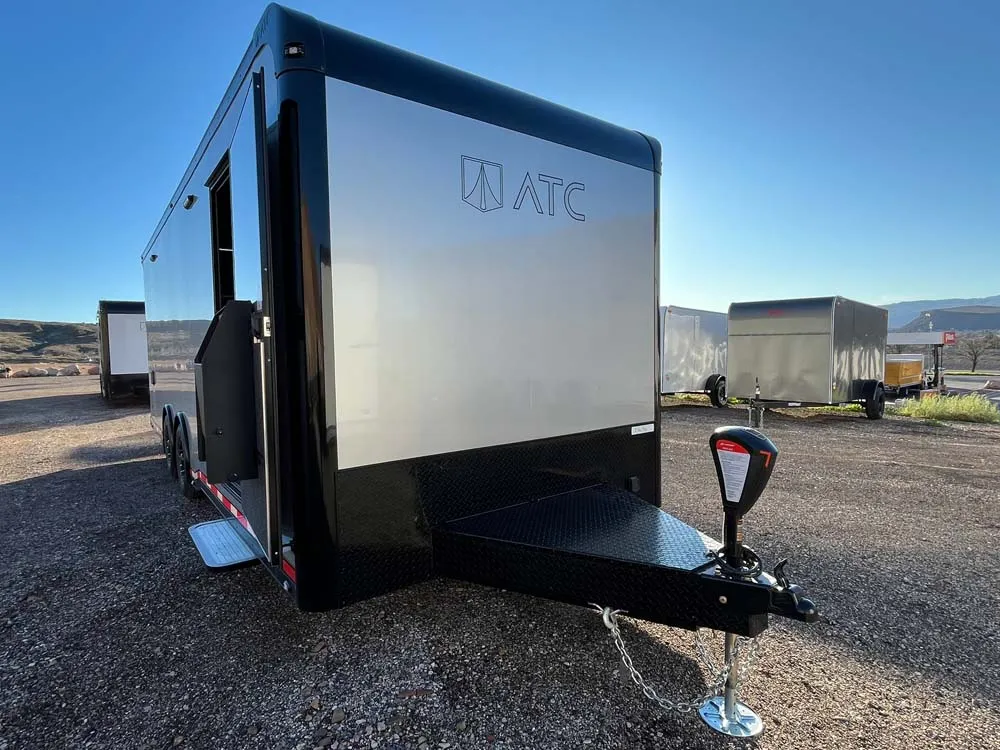 8.5 x 24 ATC ROM 550 Sport/Car Hauler Silver Frost front tongue and jack