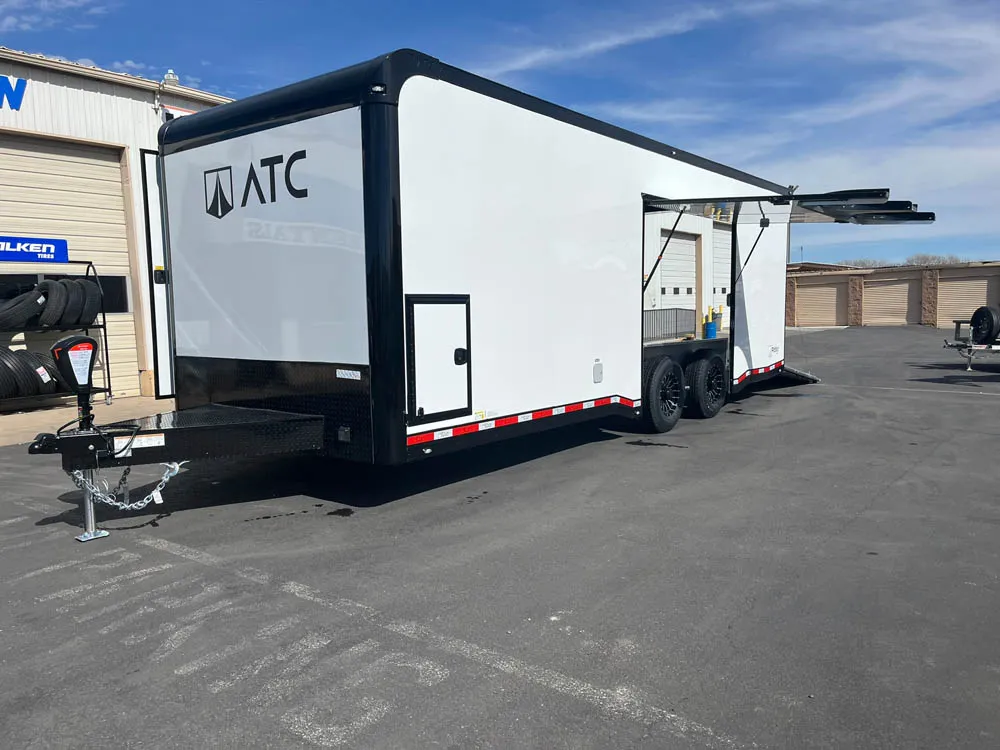8.5 x 24 ATC ROM 550 Sport/Car Hauler White Left Front Access Open