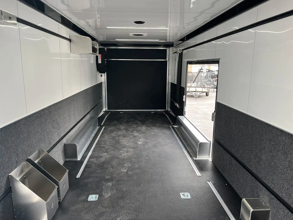8.5 x 28 ATC ROM 550 Sport/Car Hauler Med Charcoal Inside Access Door Open
