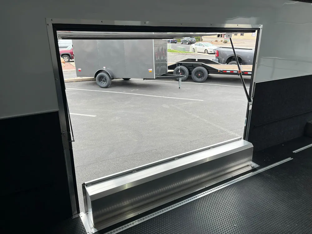 8.5 x 28 ATC ROM 550 Sport/Car Hauler Med Charcoal Inside Side Access Door