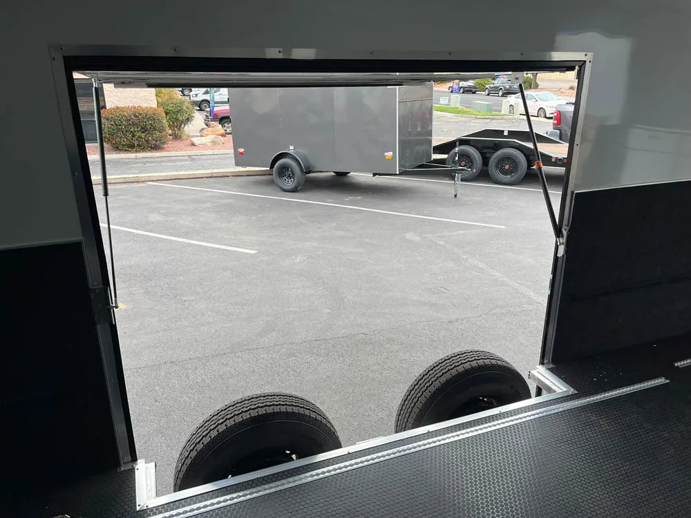 8.5 x 28 ATC ROM 550 Sport/Car Hauler Med Charcoal Inside Side Access Door 2