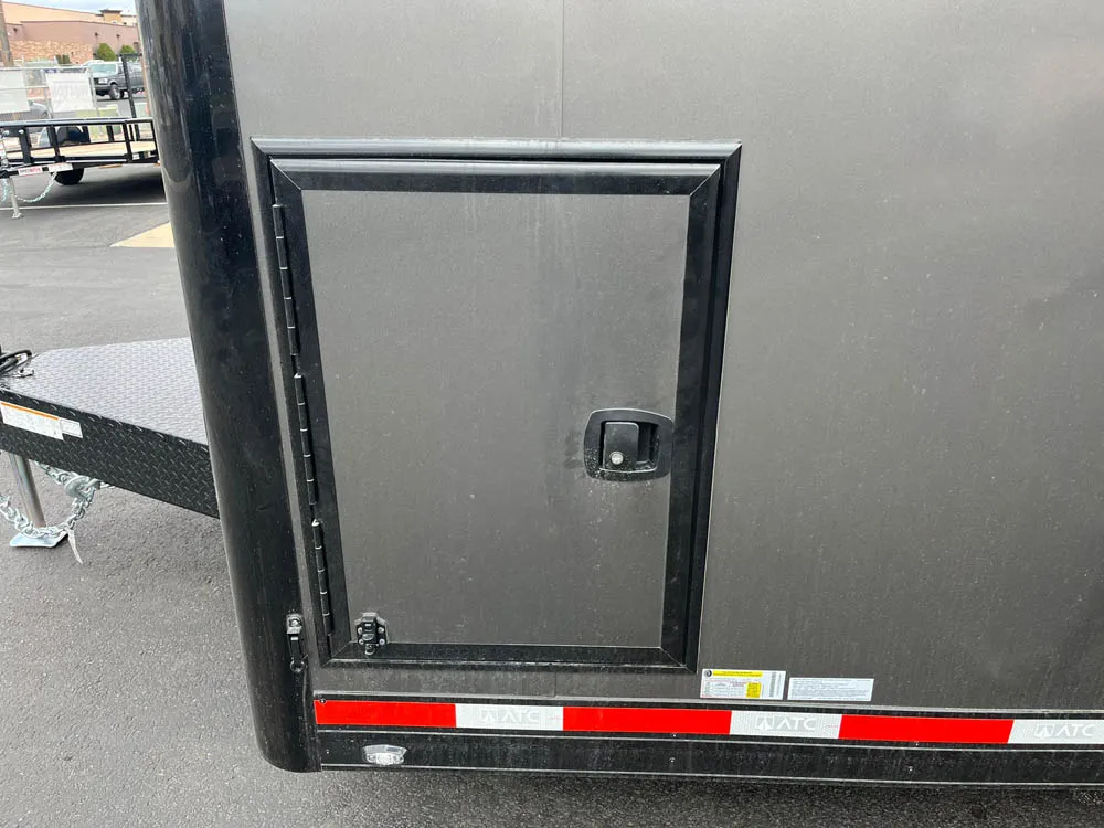 8.5 x 28 ATC ROM 550 Sport/Car Hauler Med Charcoal Exterior Storage Door