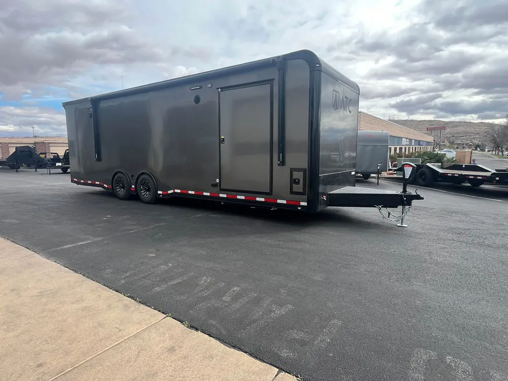 8.5 x 28 ATC ROM 550 Sport/Car Hauler Med Charcoal Front Right