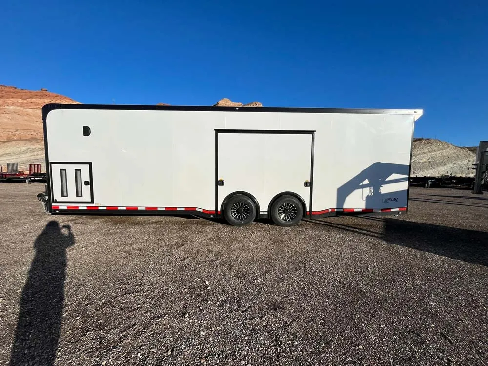 8.5 x 28 ATC ROM 550 Sport/Car Hauler Polar White left side