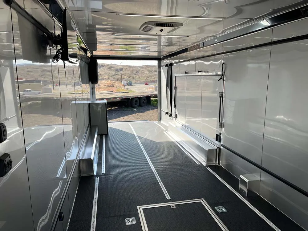 8.5 x 40 ATC ROM 750G Sport/Car Hauler Gooseneck Polar White inside towards rear