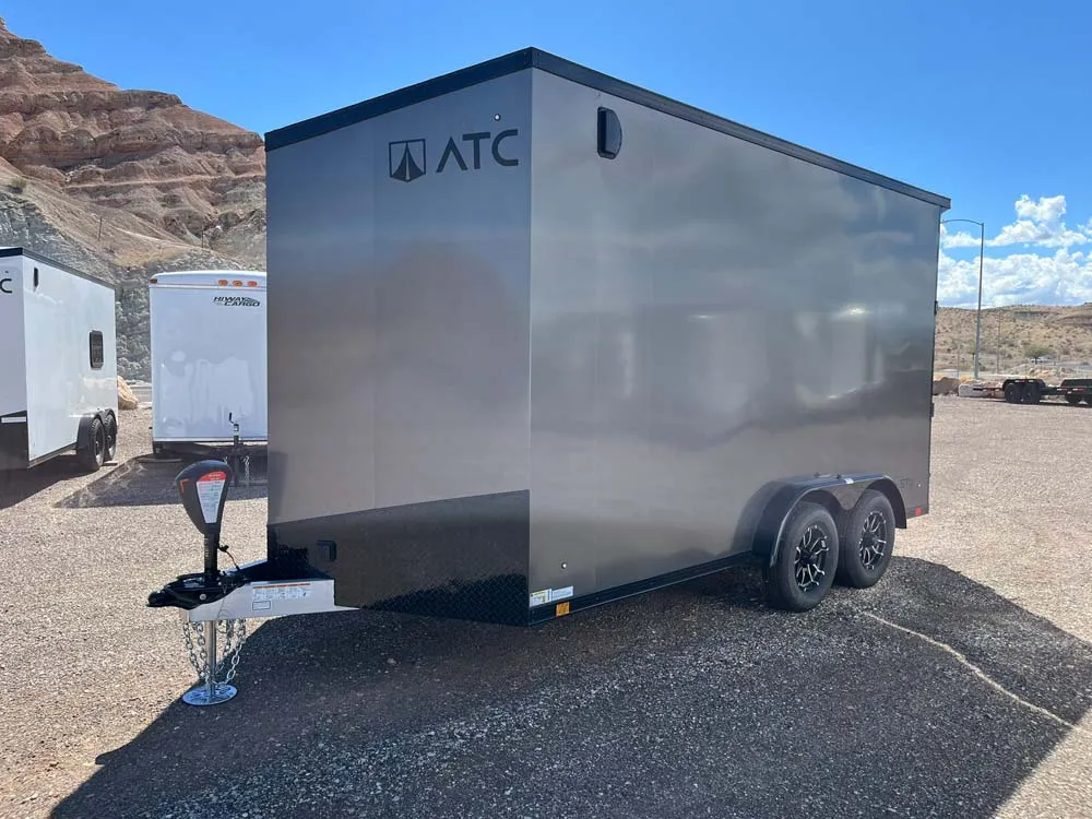 7.5 x 14 ATC STO 450 Cargo Trailer Tandem Med Charcoal
