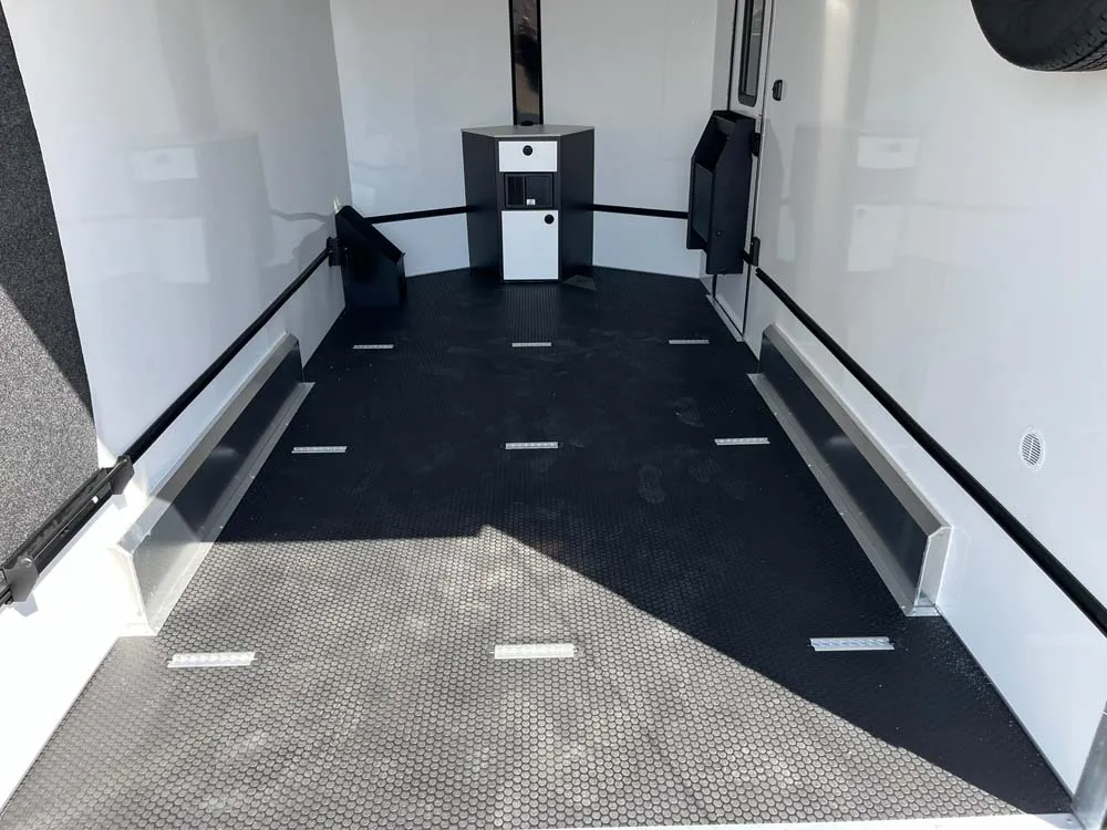 7.5 x 14 ATC STO 450 Cargo Trailer Tandem Med Charcoal rear floor