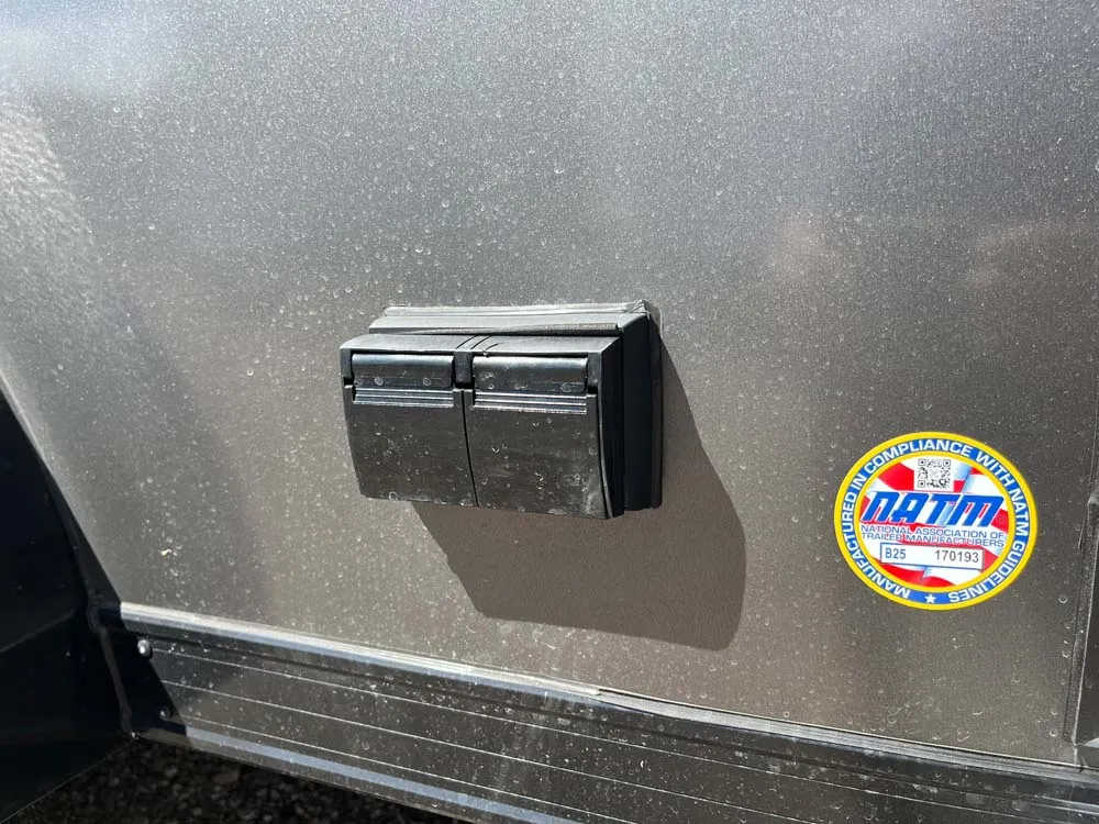 7.5 x 14 ATC STO 450 Cargo Trailer Tandem Med Charcoal outside power