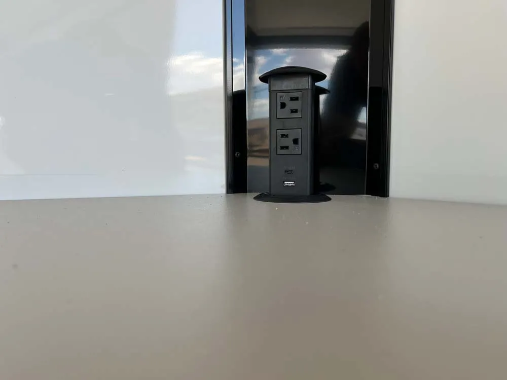 7.5 x 14 ATC STO 450 Cargo Trailer Tandem Med Charcoal inside power plugs