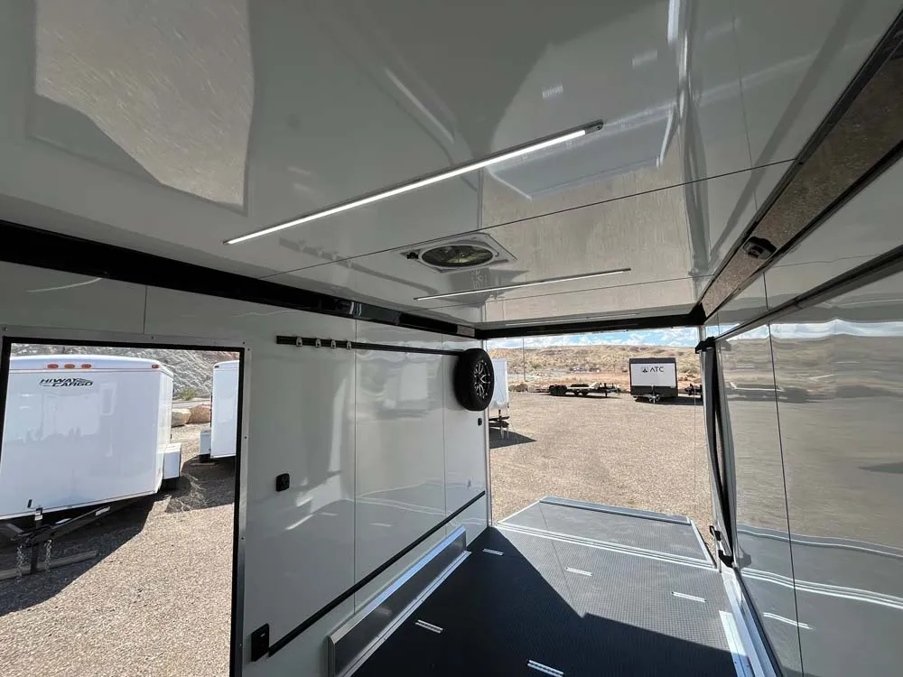 7.5 x 14 ATC STO 450 Cargo Trailer Tandem Med Charcoal inside right towards rear