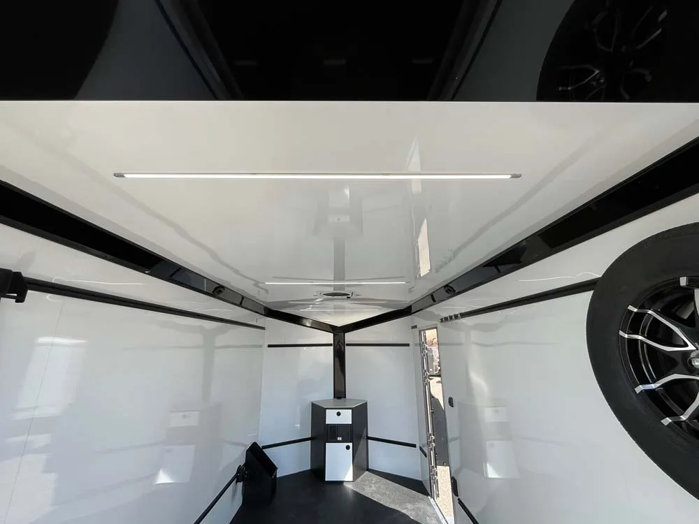 7.5 x 14 ATC STO 450 Cargo Trailer Tandem Med Charcoal ceiling