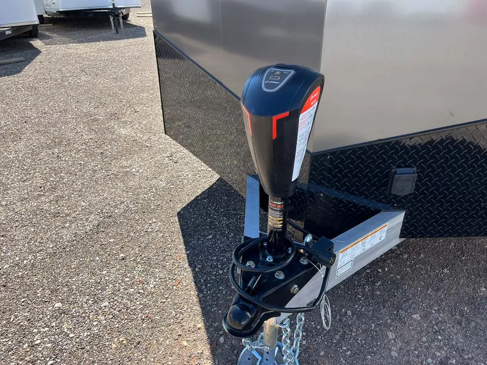 7.5 x 14 ATC STO 450 Cargo Trailer Tandem Med Charcoal power jack