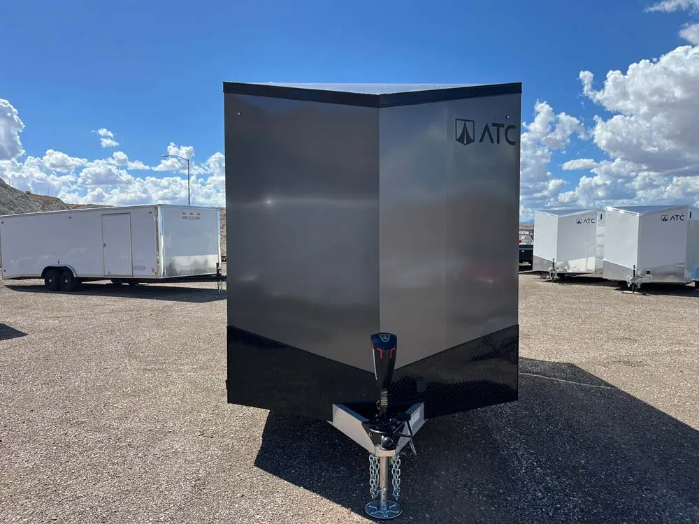 7.5 x 14 ATC STO 450 Cargo Trailer Tandem Med Charcoal front