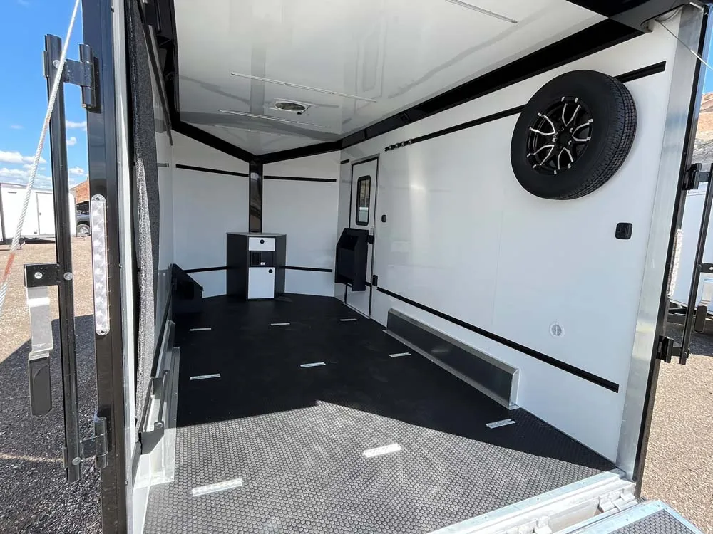 7.5 x 14 ATC STO 450 Cargo Trailer Tandem Med Charcoal rear inside right side