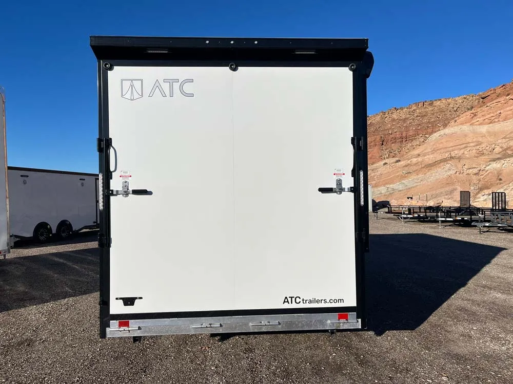 7.5 x 16 ATC STO 450 Cargo Trailer Tandem Polar White rear