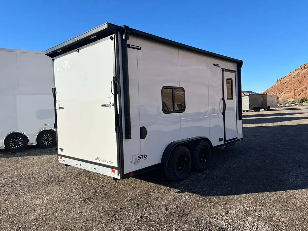 7.5 x 16 ATC STO 450 Cargo Trailer Tandem Polar White right rear