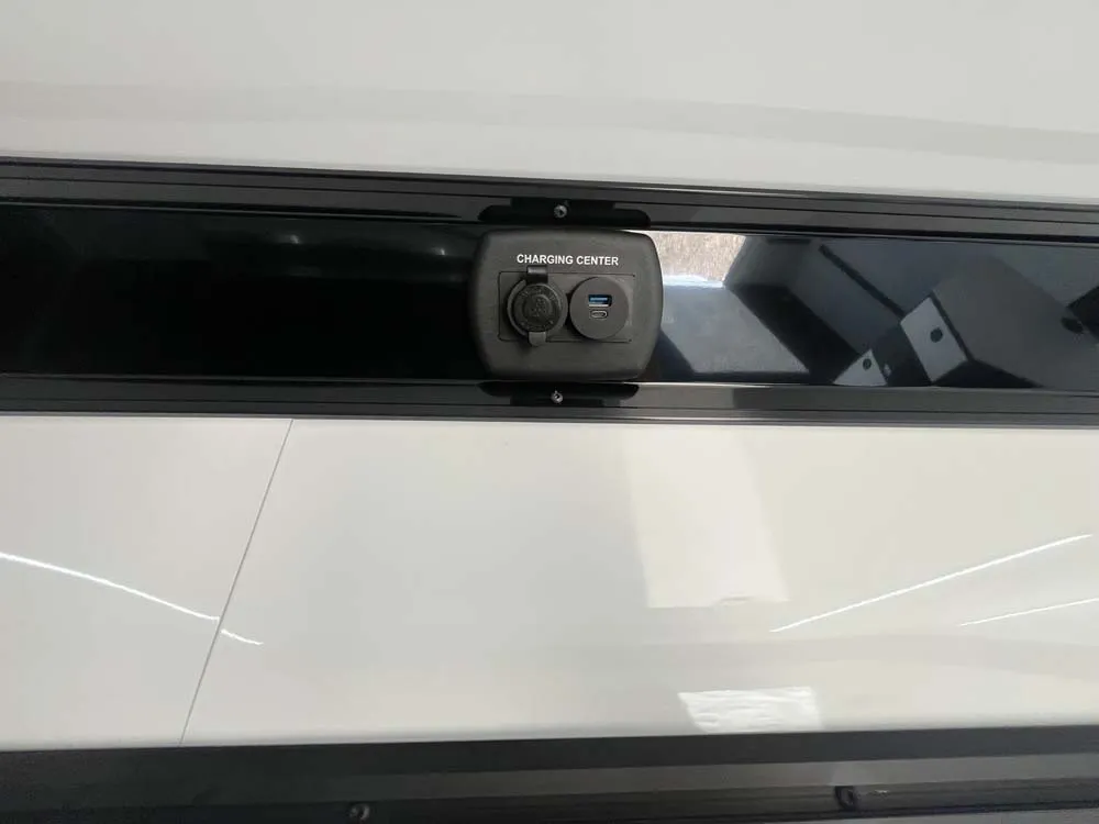 7.5 x 16 ATC STO 450 Cargo Trailer Tandem Polar White 0095 usb charging ports