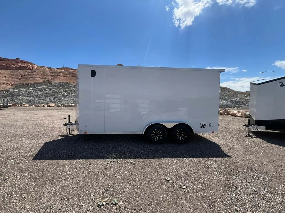 7.5 x 16 ATC STO 450 Cargo Trailer Tandem Polar White 0095 left side
