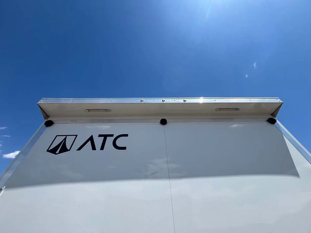 7.5 x 16 ATC STO 450 Cargo Trailer Tandem Polar White 0095 rear top