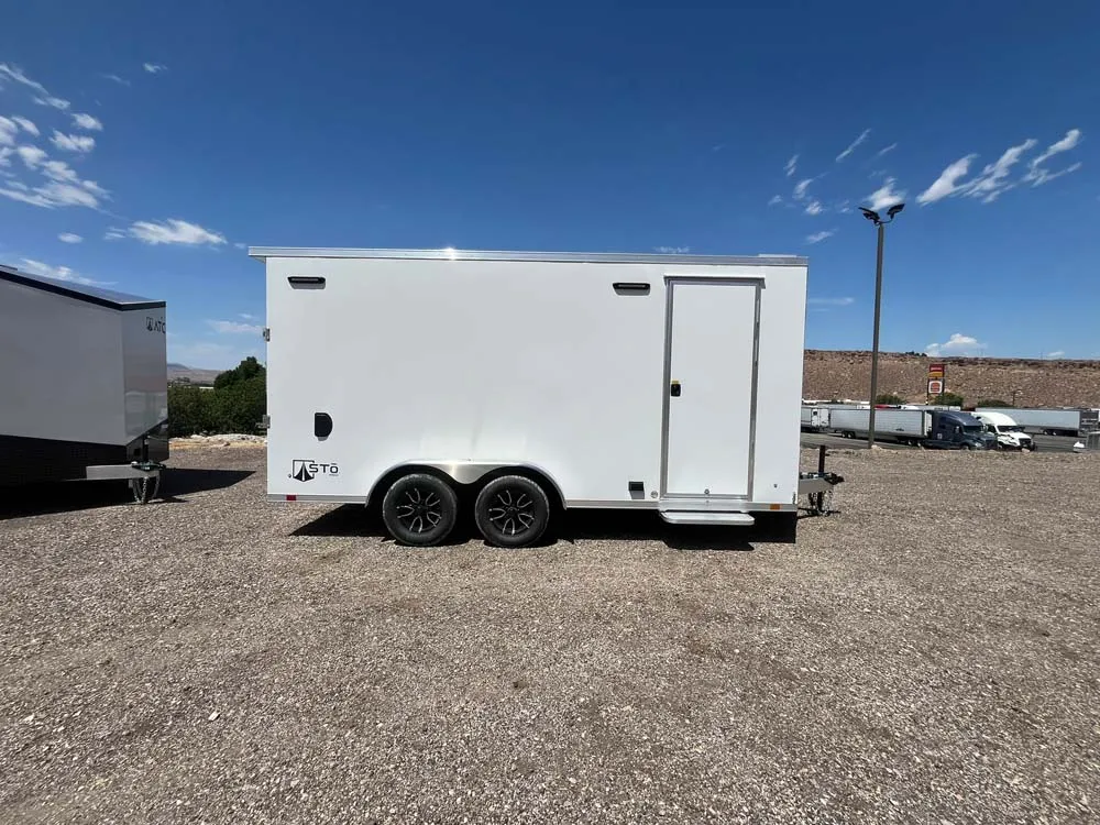 7.5 x 16 ATC STO 450 Cargo Trailer Tandem Polar White 0095 right side