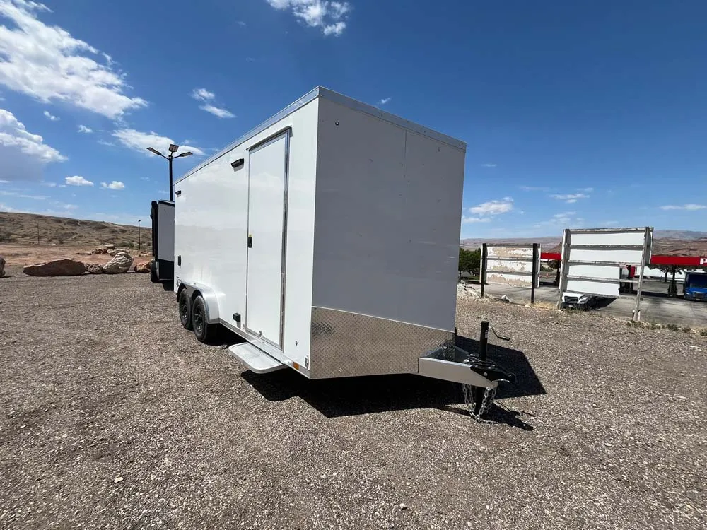 7.5 x 16 ATC STO 450 Cargo Trailer Tandem Polar White 0095 right front