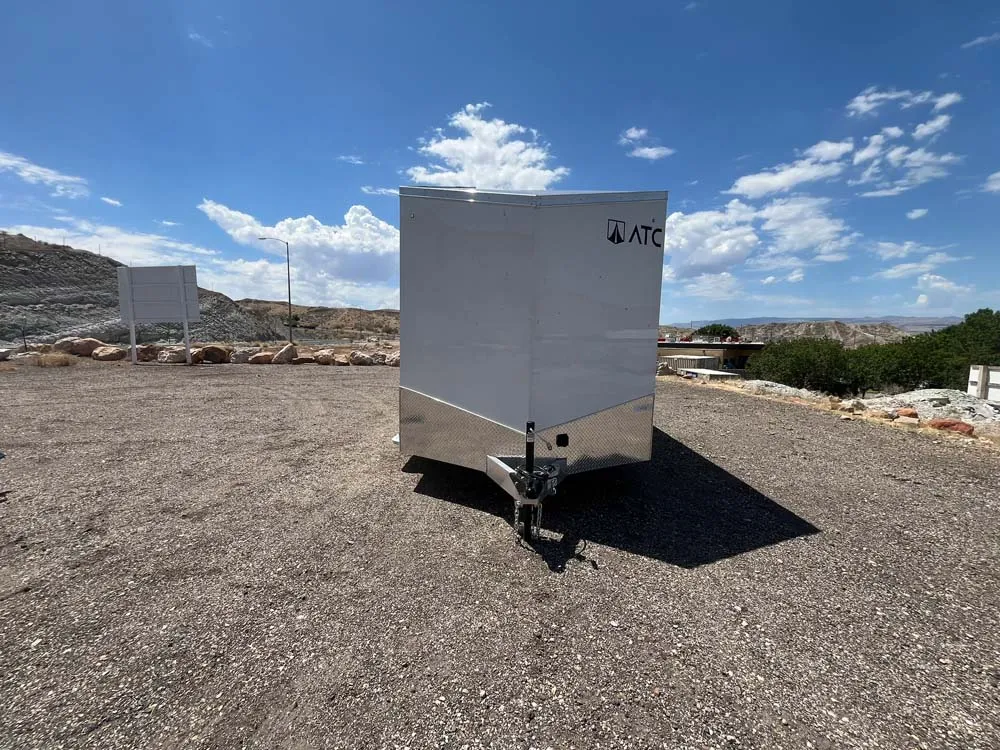 7.5 x 16 ATC STO 450 Cargo Trailer Tandem Polar White 0095 front