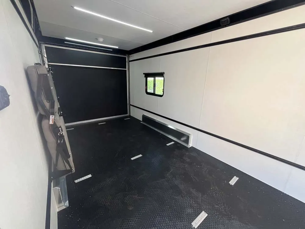 7.5 x 16 ATC STO 450 Cargo Trailer Tandem Polar White 0096 inside from side door
