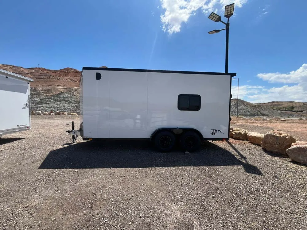 7.5 x 16 ATC STO 450 Cargo Trailer Tandem Polar White 0096 left side