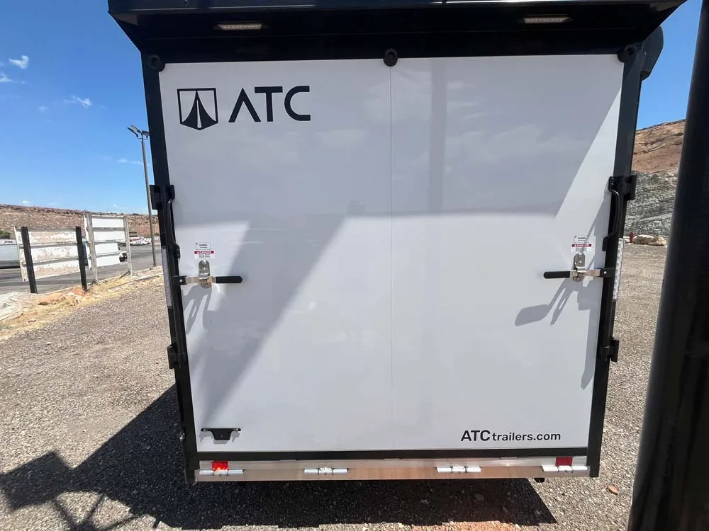 7.5 x 16 ATC STO 450 Cargo Trailer Tandem Polar White 0096 rear
