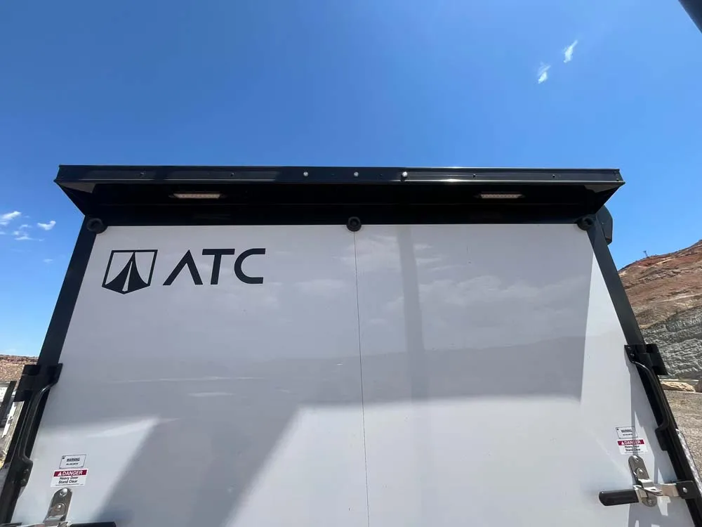 7.5 x 16 ATC STO 450 Cargo Trailer Tandem Polar White 0096 rear top