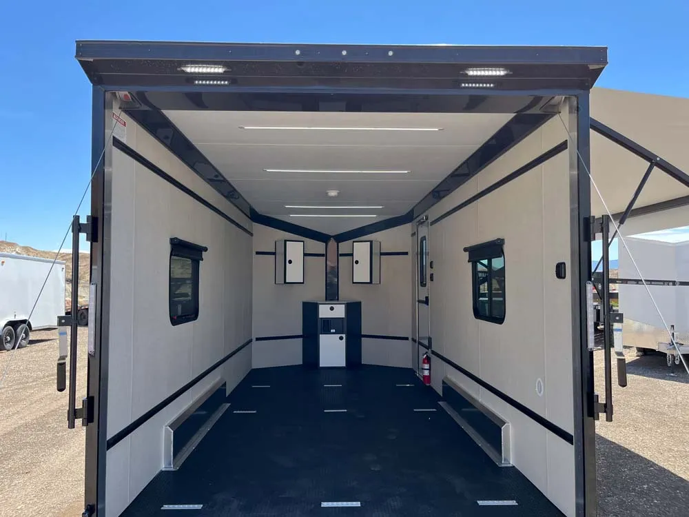 7.5 x 16 ATC STO 450 Cargo Trailer Tandem Polar White rear lights