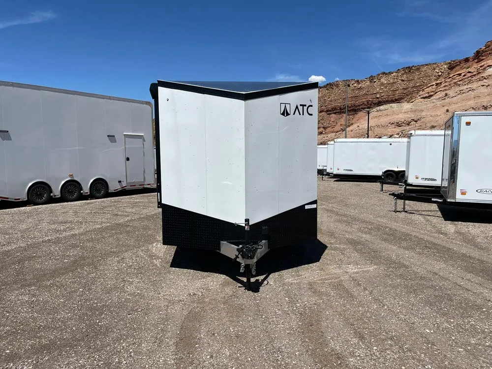 7.5 x 16 ATC STO 450 Cargo Trailer Tandem Polar White front