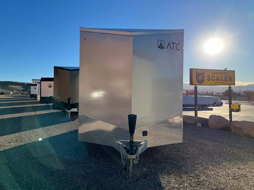 7.5 x 16 ATC STO 450 Cargo Trailer Tandem Silver Frost front