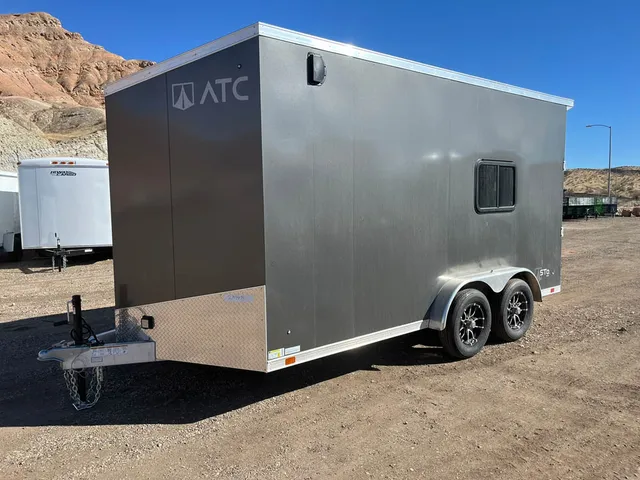 7 x 14 ATC STO 450 Cargo Trailer Tandem Med Charcoal