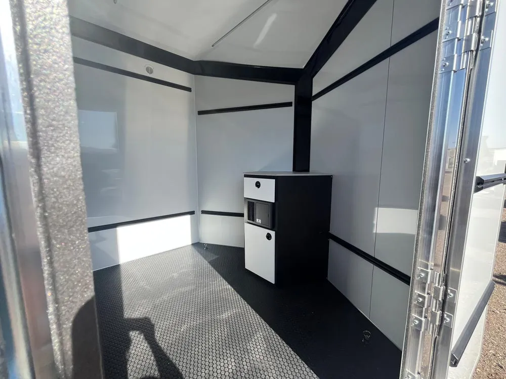 7.5 x 14 ATC STO 450 Cargo Trailer Tandem Polar White inside front