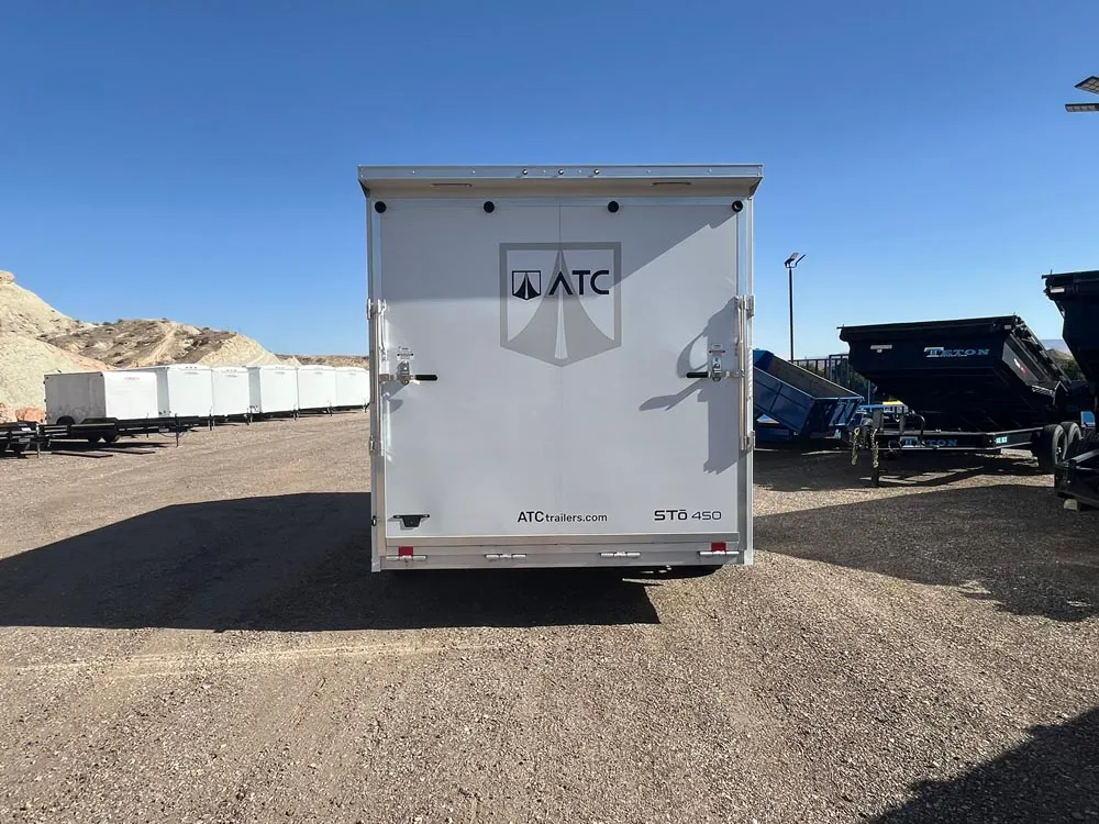 7.5 x 14 ATC STO 450 Cargo Trailer Tandem Polar White rear