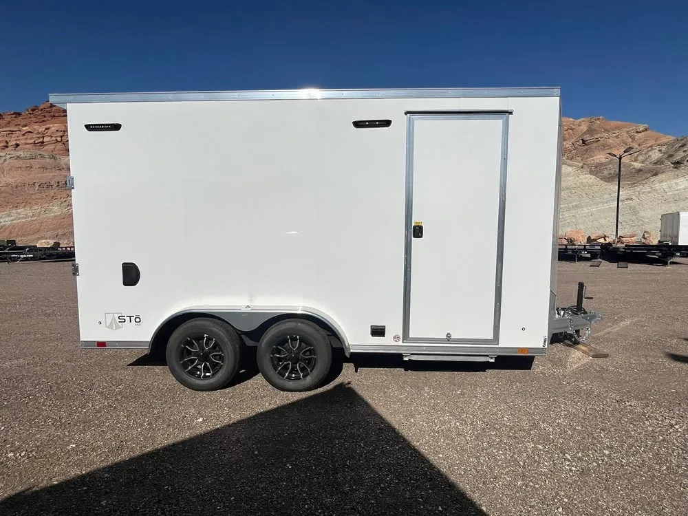 7.5 x 14 ATC STO 450 Cargo Trailer Tandem Polar White right side