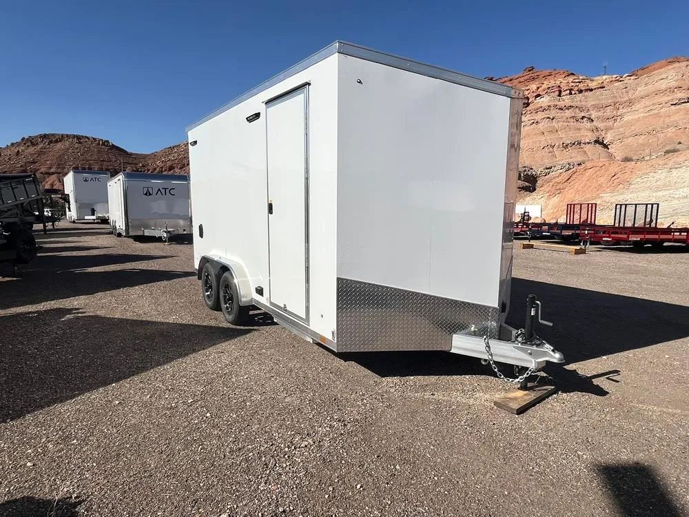 7.5 x 14 ATC STO 450 Cargo Trailer Tandem Polar White front right