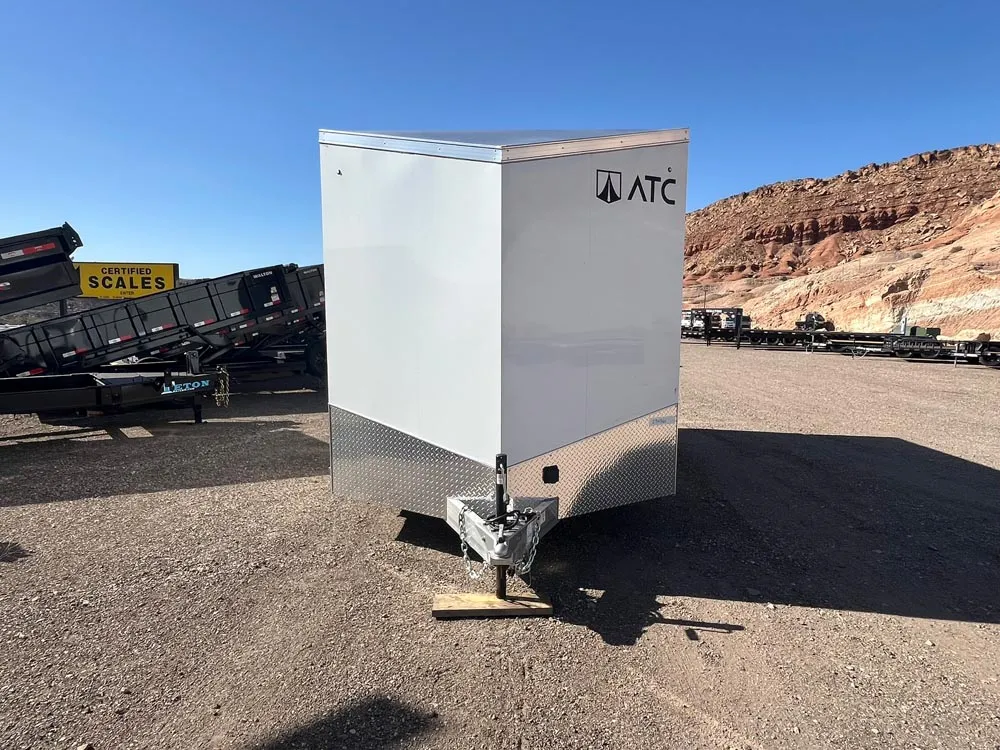 7.5 x 14 ATC STO 450 Cargo Trailer Tandem Polar White front